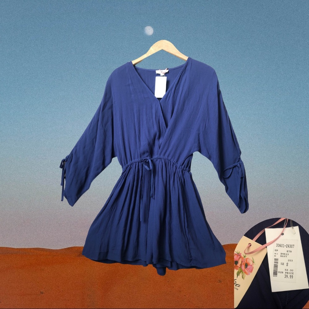 Navy Dress Romper